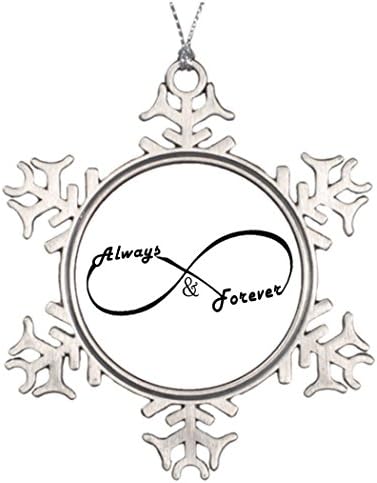 Tlbfresapo6 Tree Decorating Ideas Always and Forever Infinity Sign Decorative Snowflake Ornaments Couple