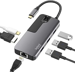 USB C Hub Adapter - 6 in 1 USB C Adapter for MacBook