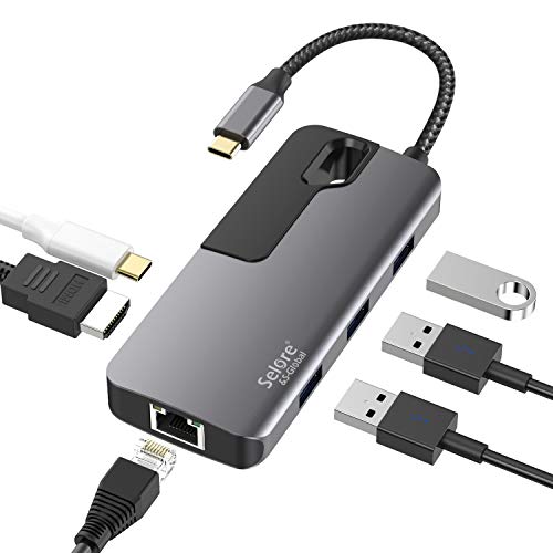 USB C Hub Adapter - 6 in 1 USB C Adapter for MacBook