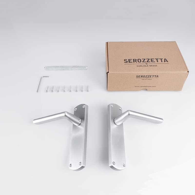 Serozzetta Eden Door Handles on Backplate - Latch - Satin Chrome - Image 5