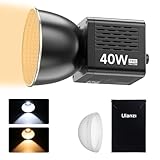 ULANZI 40W Pro Portable LED Video Light with 3400mAh Build-in Battery, Metal Mini Dual Color Temperature COB Continuous Output Lighting Handheld Spotlight 2500K-6500K for Video