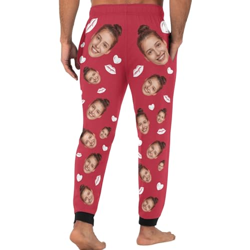 Photo Face Personalized Pajama Pants Men Casual Sleepwear Custom Pj Pants Bottoms Customized Gift for Husband Boyfriend Dad2