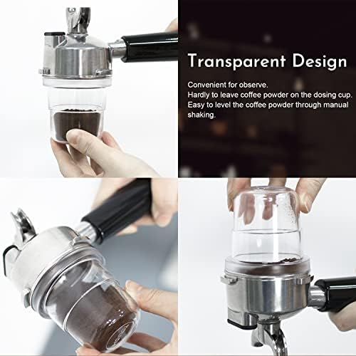 58mm Dosing Cup, Coffee Dosing Cup for 58mm Portafilters, Espresso Machine Accessories,Food-Grade PC, Clear