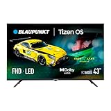 BLAUPUNKT Smart TV 43" Full HD LED, Tizen OS con Dolby Digital+, Wi-Fi Dual, Bluetooth 5.1, 2×HDMI, Negro, 43FCT6000S
