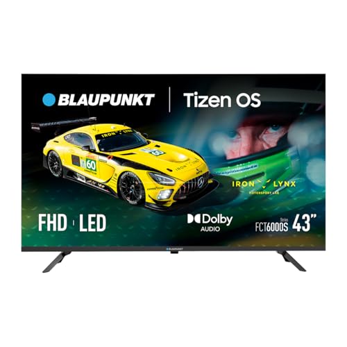 Blaupunkt Smart TV 43' Full HD LED, Tizen OS con Dolby Digital+, Wi-Fi Dual, Bluetooth 5.1, 2×HDMI, Negro, 43FCT6000S
