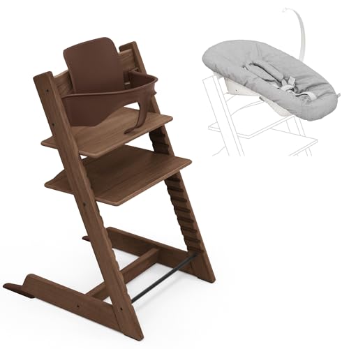 Stokke(ストッケ) 【セット商品】新生児~6ヵ月 ベビーチェア ハイチェア 本体 Tripp Trapp トリップトラップ オークウォームブラウン + ニューボーンセット グレー Stokke(ストッケ) 【セット商品】新生児~6ヵ月 ベビーチェア ハイチェア 本体 Tripp Trapp トリップトラップ オークウォームブラウン + ニューボーンセット グレー