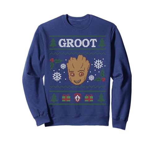 Marvel Groot Guardians of the Galaxy Ugly Christmas Sweater Sweatshirt