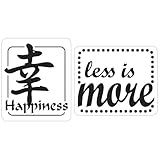 Rayher 34276000 Labels 'Happiness' + 'less is more', 25x30 mm, Seifenlabel