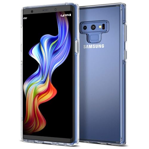 Image of NISHTECH for Samsung Galaxy Note 9 Premium Transparent Hybrid Soft Slim Dust Proof Back Case Cover Silicone with Camera Protection