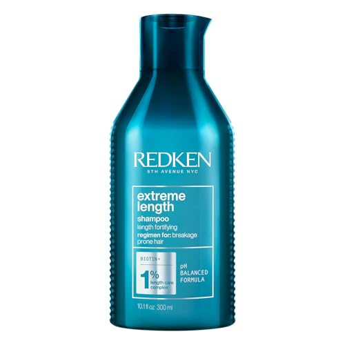 Redken, Champú Fortalecedor con Biotina Para Cabello Dañado y Quebradizo, Extreme Length, 300 ml