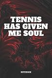  Notebook: Tennis Game Training Racket Planner / Organizer / Lined Notebook (6\" x 9\")