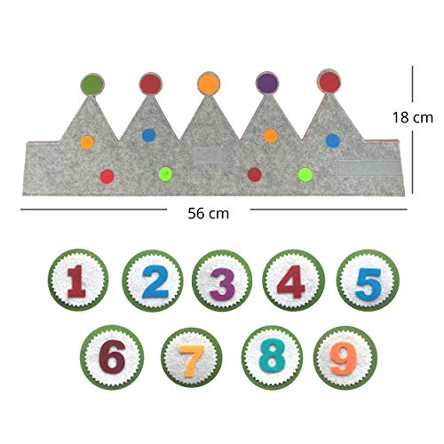 Kroon voor verjaardagen of kinderfeestjes met nummers van 1 tot 9 - Image 3
