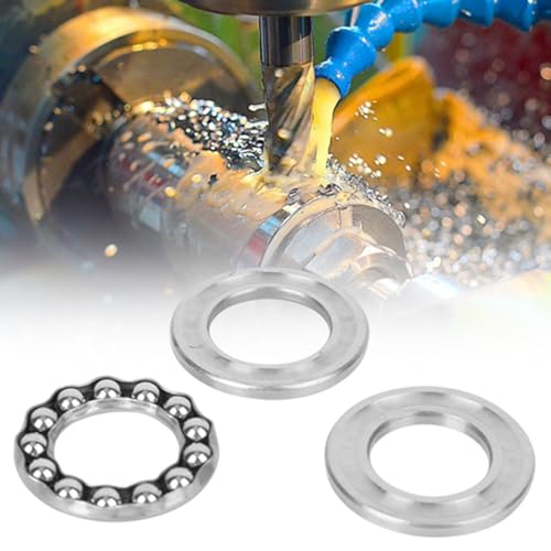 51103 Thrust Ball Bearing, Precise Steel with Strong Capacity, Low Noise, High Speed Axial Industrial Hardware Parts, 17mm Inner x 30mm Outer x 9mm Thickness