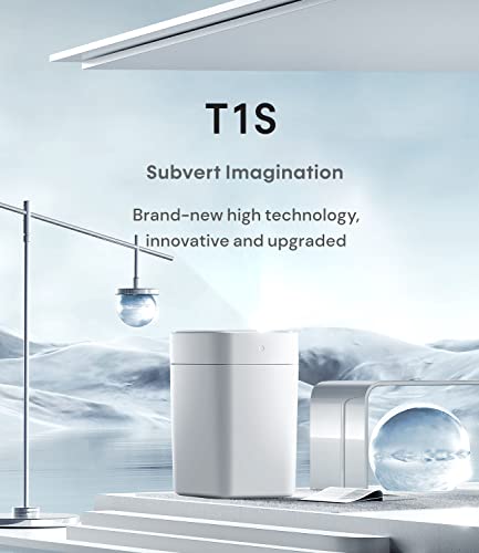 Townew T1S Smart Trash Can,4.1 Gallon Automatic Garbage Bin With Self-Sealing And Self-Changing,Motion Sense Activated Trashcan For Kitchen Bathroom Office,Large,White #TOP1