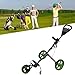 Xyntor Push Cart 3 Wheel | Quick Braking System & Adjustable Handle | Folding Bag Cart for Game Training/Practice/Course | Aluminum Alloy Frame, Scorecard Holder