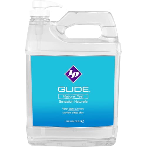 ID Glide 128 fl oz Water Based Personal Lubricant Hypoallergenic Lube for Men Women and Couples Liquid Glide Natural Feel for Pleasure Made in USA by ID Lubricants