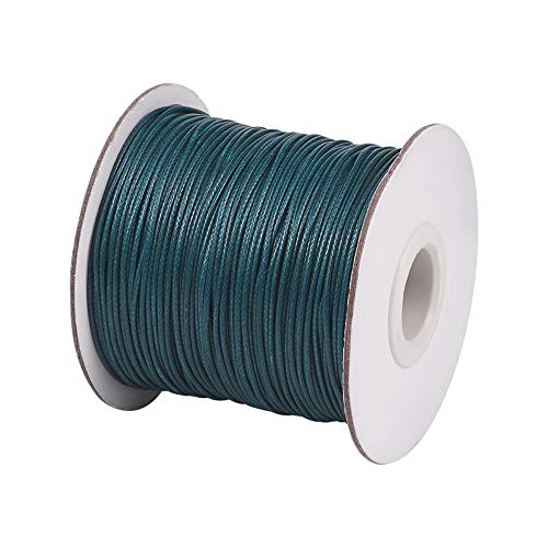 Fil polyester coréen ciré 1mm bleu sarcelle ultra résistant pour perles - 2