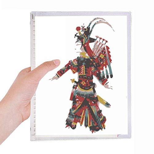 Carnet d'opéra chinois traditionnel avec une reliure spirale rechargeable et couverture élégante