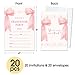 Pink Bow Graduation Invitations 2025 Graduation Party Invitations with Envelopes, Grad Announcements Invite Card for High School, University, Masters Grad Celebration Party Supplies 20 Pack /05