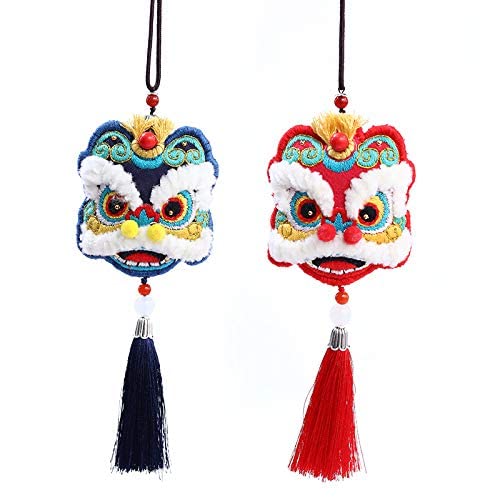 Amazon.co.jp: 刺繍平和祝福お守り手作り獅子舞、中国の伝統刺繍