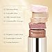 Clear Dewy Marble Highlighter Stick 15g/0.53fl.Oz, Highlighters Makeup Stick for Face and Body, Micro Pearls & Shimmer Glow, Buildable Color for All Day, Vegan & Cruelty-Free, Pink Silver