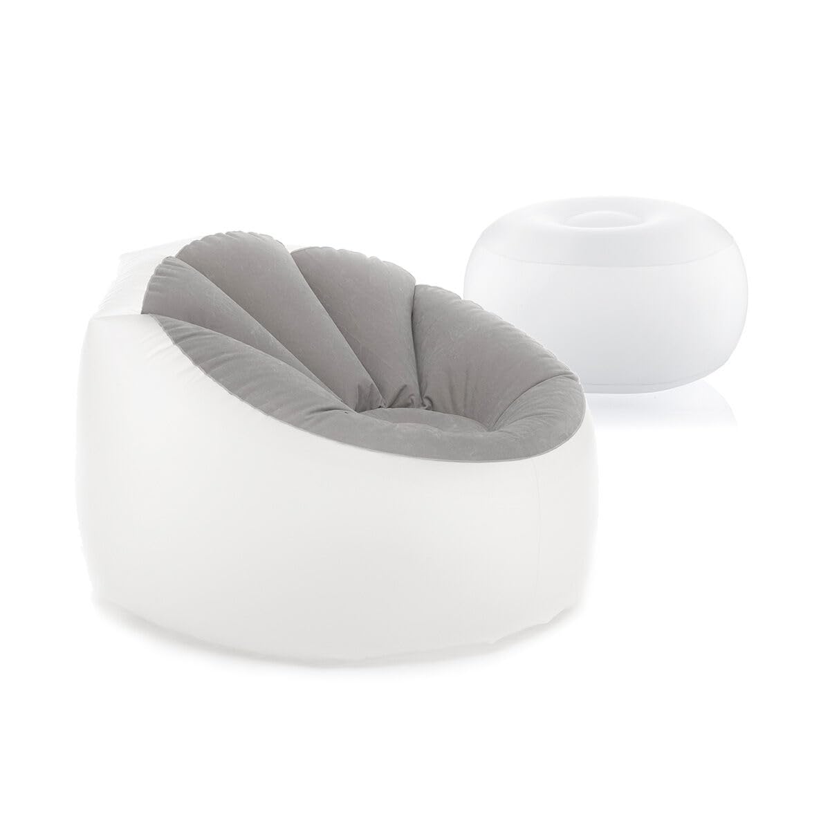 InnovaGoods® Puff Hinchable Exterior + Sillon con LED Multicolor, Resistente al Agua, Incluye Parche de reparación y Mando a Distancia, Sofa Ideal para Camping, Piscina, Interior y jardín