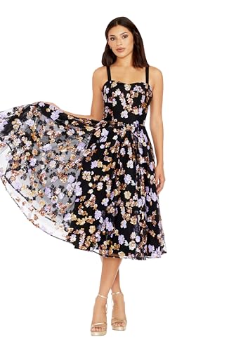 Image of Dress The Population Women's Nessa Fit and Flare Midi Dress
