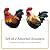 Distinctive Designs 3" Resin Rooster Figurines - Set of 2 - Rooster Home Decor - Chickens for Farmhouse, Country, or Cabin Decor