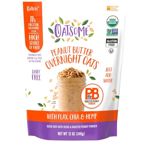 Image of Oatsome PBfit Overnight Oats 12 Oz, Peanut Butter, 11g Protein, High Fiber