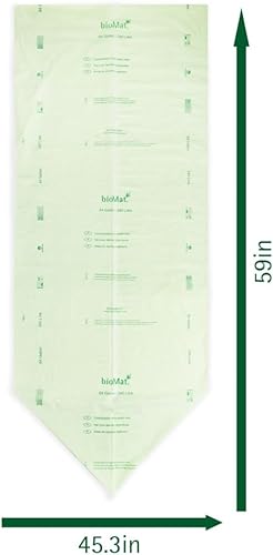 Miniatura 4 de bioMat Bolsas de basura compostables de 64 galones, 30 unidades, con certificación BPI ASTM D6400 y CMA, bolsas de compostaje para bote de basura