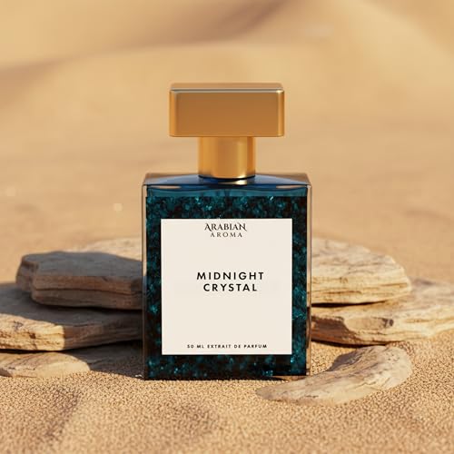 Image of Arabian Aroma Midnight Crystal | Deep Spicy Floral Oriental Scent | Luxurious Long-Lasting Evening Fragrance, Extrait de Parfum, 50 Ml