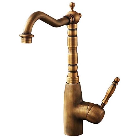 Grifo de cocina de bronce antiguo con válvulas cerámicas y larga vida útil Cover