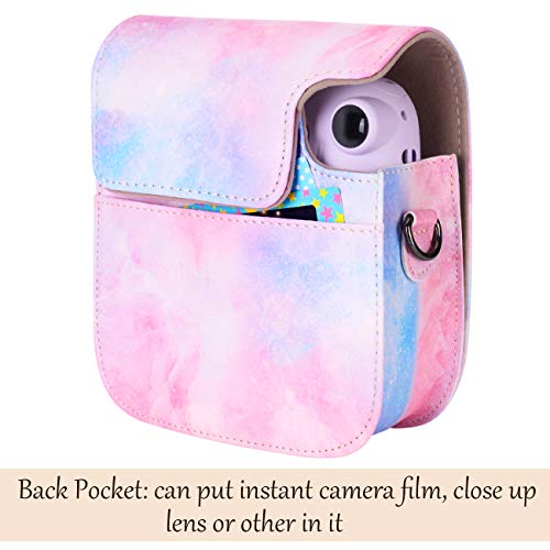 Tiessic Instant Mini 11 Case Compatible With Fujifilm Instax Mini 11 Camera With Shoulder Strap And Pocket - Pink Magic #TOP3