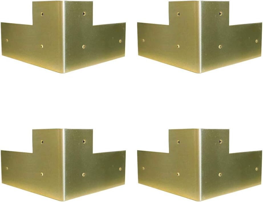 Tirantes Protectores de Esquinas de latón Puro Antiguo | Muebles clásicos de bronce antiguo, mesas y sillas, gabinete, protector de esquina, cubierta de borde(Gold)