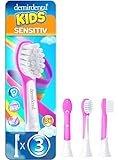demirdental Ersatzbürsten for Kids passend für Philips Sonicare Ersatzbürsten Kids, Kinder Schallzahnbürsten, Mini Ersatzbürsten ab 3 Jahre, HX6033 HX6034, Magenta Lila, 3er Set