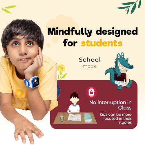 Image of Noise Explorer Kids Smart Watch with GPS Tracking, 2-Way Video & Voice Calling, Safe Zone Alert, School Mode, SOS, Habit Formation, App for Parents (Captain Duo), Multicolor