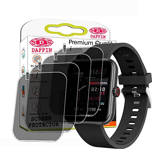 Image of DAFFIN Premium Flexible 9H Screen Guard for FIRE BOLT AISmartwatch (Transparent, Pack of 4) (DFN-Scrngrd30895)