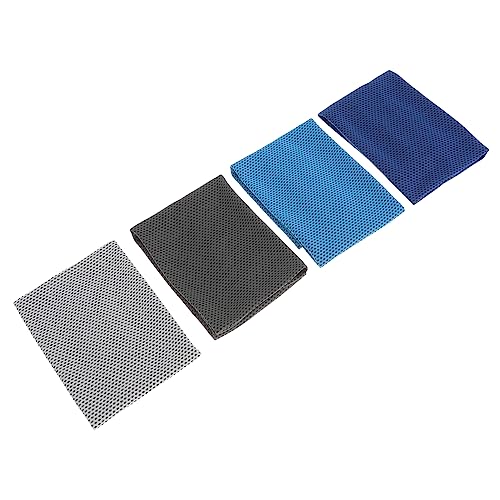 POPETPOP 4Pcs Chilly Cooling Towel Quick Dry Breathable Face Towels for Sports for Outdoor Activities Gym and Light Grey