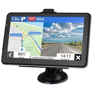 GPS Navigation for Car, Latest 2024 Map 7 inch Touch Screen Car GPS Navigator, Semi Trucker GPS Navigation System,Support Speed and Red Light Warning,Free Lifetime Updates Map