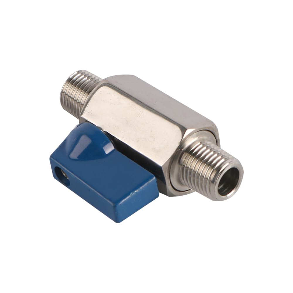 Mini-vanne à Boisseau sphérique en Acier Inoxydable Mini-vanne à Boisseau sphérique 1/4 Pouce BSP mâle à mâle Vanne d'arrêt