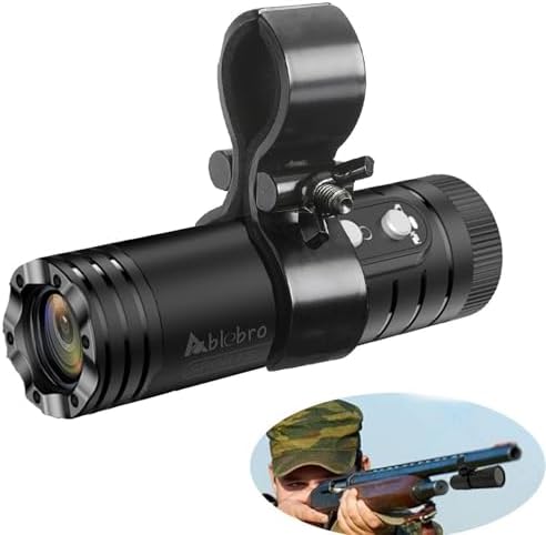 ABLEBRO Action Video Camera, Shotgun Cam WiFi APP Share 1080P HD Recording for Shooting/Fishing/Clay Pigeons/Bow Hunting Helmet Cam Sport Camera for Riding Skiing Climbing