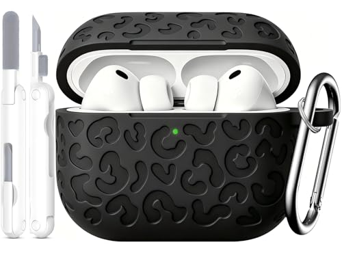 TNSNK Leopard-graviert für AirPods Pro 3 Hülle (Schwarz)