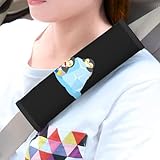 シートベルトカバー 2個セット かき氷を食べるペンギン 車用 シートベルトパッド 取り付け簡単 柔らかくて快適 肩と首を保護します 子供から大人まで対応 快適 通気性 装飾 かわいい おしゃれ プレゼント