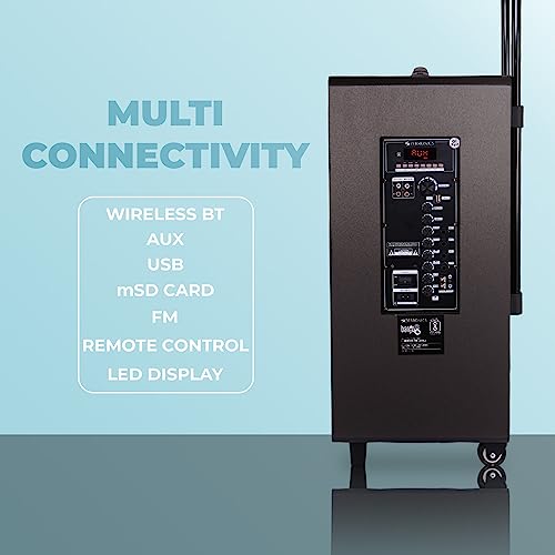 ZEBRONICS Banjo PRO, 120 Watts RMS, Trolley Speaker with Bluetooth 4.2, LED Display & Wireless 2