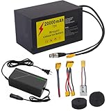 Wroyeti 72V 20Ah Electric Bike Lithium Ion Battery with Metal Case 72V Battery with 3A Charger, XT90 Extension Cord, XT90 Connector, Anderson Connector for 200-3000W Motor