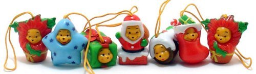 Winnie the Pooh Peek-a-Pooh #10 Christmas Capsule Toys Set of 7 vending Toys