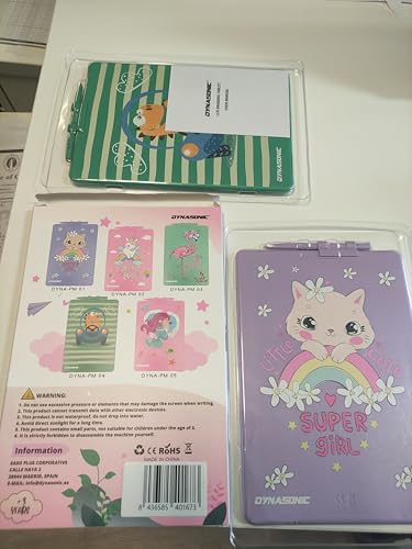 DYNASONIC (Pack of 2 DYNA-PM Flamingo + Mermaid) 10" Color LCD Writing Tablet for Kids Magnetic Drawing Board Educational Toy Gift for Kids - Image 2