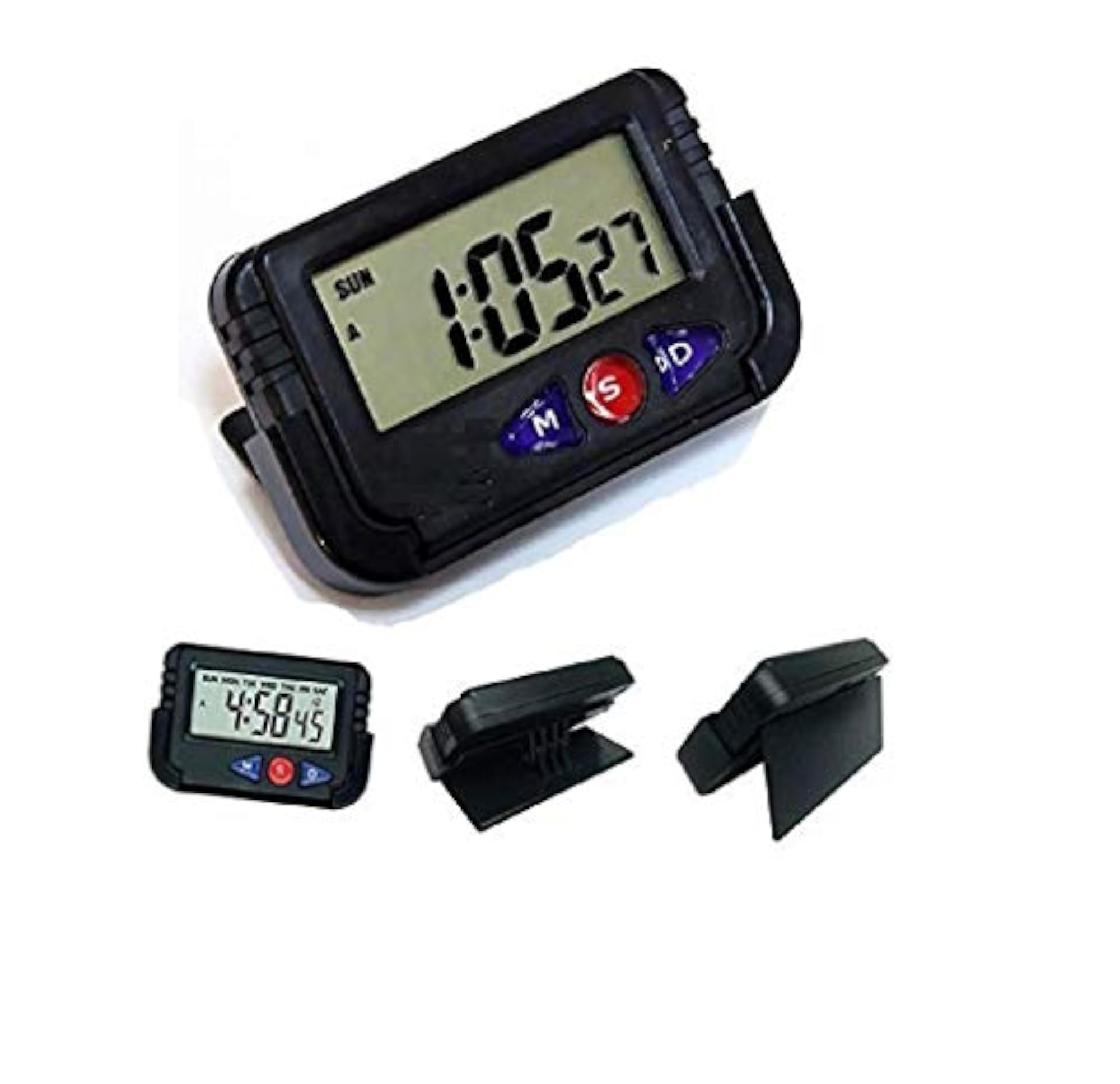 Car Dashboard Office Desk Alarm Clock, Digital Watch