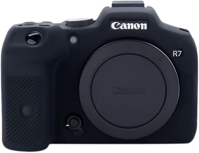 Rieibi EOS R7 Camera Case, Silicone Case for Canon eos r7 Digital Camera, Protective Cover Silicone for Canon r7 - Black