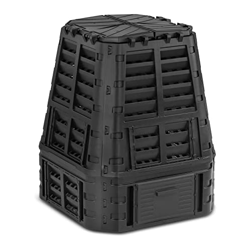 hillvert HT-COMP-740 Composteur De Jardin Rapide Thermocomposteur Bac Boite De Compostage ? Compost Extérieur (740 l, Arrosage Goutte-?-Goutte, Ventilation) Cover